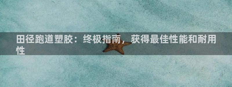 尊龙凯时捕鱼游戏能玩吗：田径跑道塑胶：终极指南，获得最佳性能和耐用
性