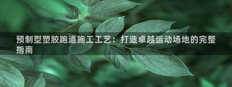 尊龙凯时始人生就是博：预制型塑胶跑道施工工艺：打造卓越运动场地的完整
指南