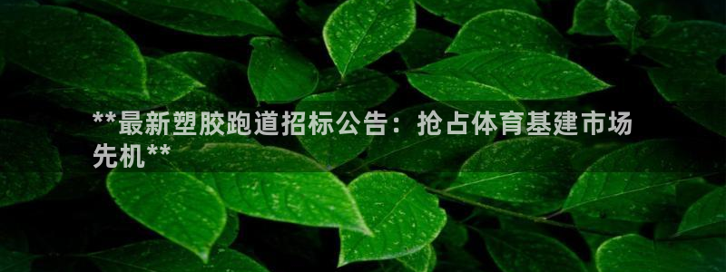 尊龙官方网站最新版V9.3.06：**最新塑胶跑道招标公告：抢占体育基建市场
先机**