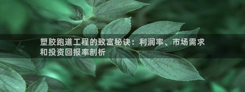 尊龙人生就是博i可靠吗：塑胶跑道工程的致富秘诀：利润率、市场